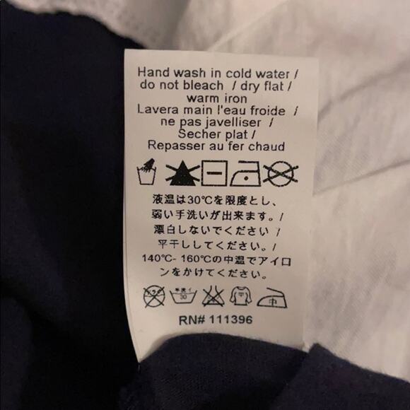 Clu navy L/S  T-shirt w white ruffle - S - Picture 9 of 10